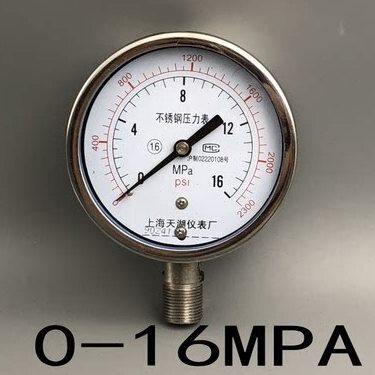 Y-100BF全不锈钢压力表Y100BF- 16MPA 2300PSi 耐腐蚀 高温表