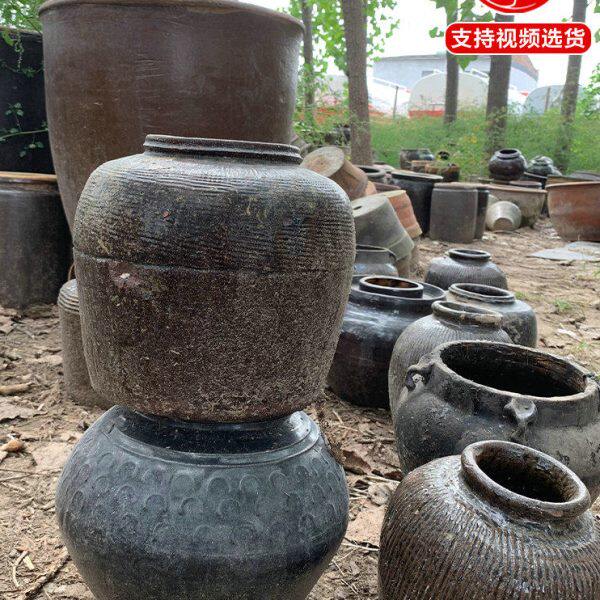 陶罐陶土荷花缸老式大水缸酒坛子流水摆件花盆花瓶室内户外装饰