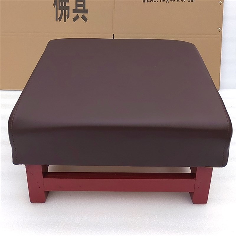 禅修用品拜佛凳拜垫实木家用大拜垫佛垫寺庙新中式打坐跪拜櫈厂家