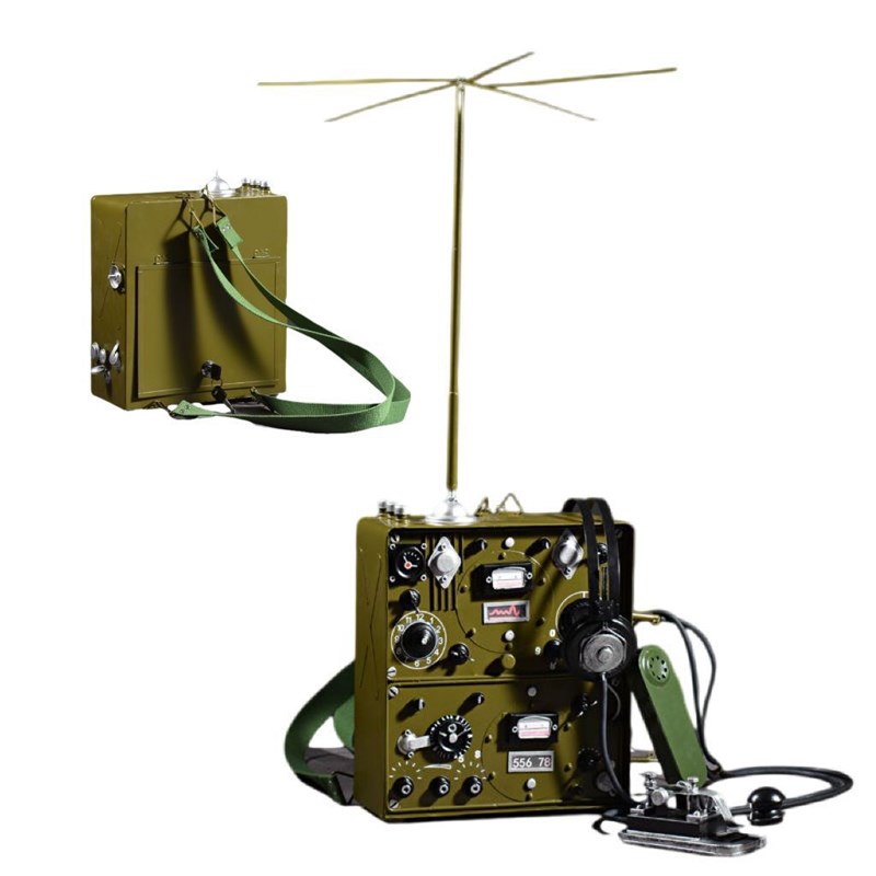 老式电报机模型铁艺复古怀旧无线电台发报机摆件抗日影视舞台道具