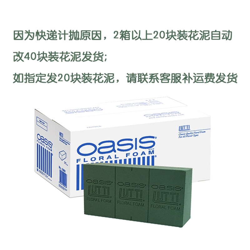 H1F3X奥赛斯绿地20块装 花泥 插花泥 湿花泥 鲜花泥 插花花泥现