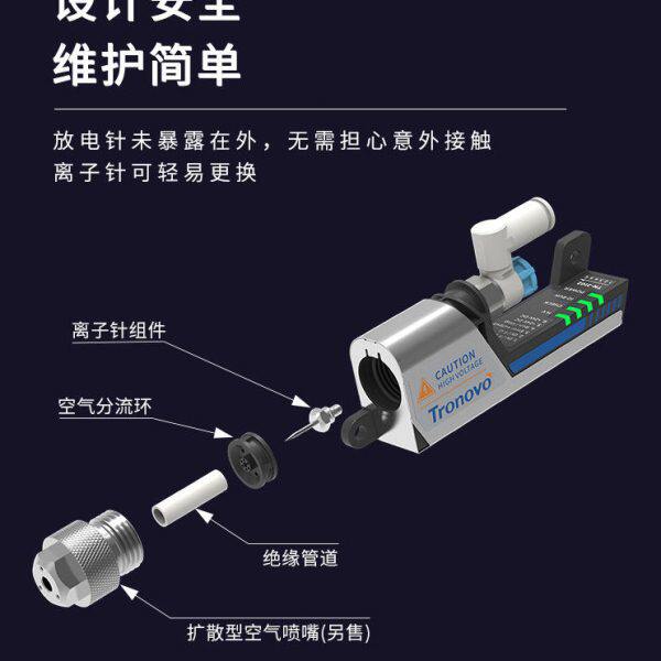 埃用高频离子风嘴TN2102除尘设备消除静电装置24V工业静电消除器