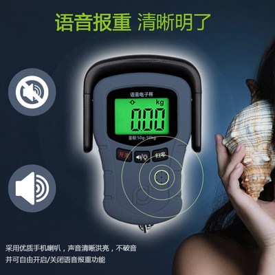 福日语音手提电子秤便捷式家用快递称重50公斤/100市斤专用小图旭