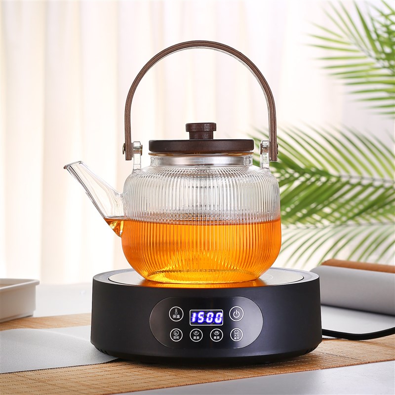 新款正茗堂1500W电陶炉煮茶器家用围炉加厚玻璃煮茶壶烧水泡茶器