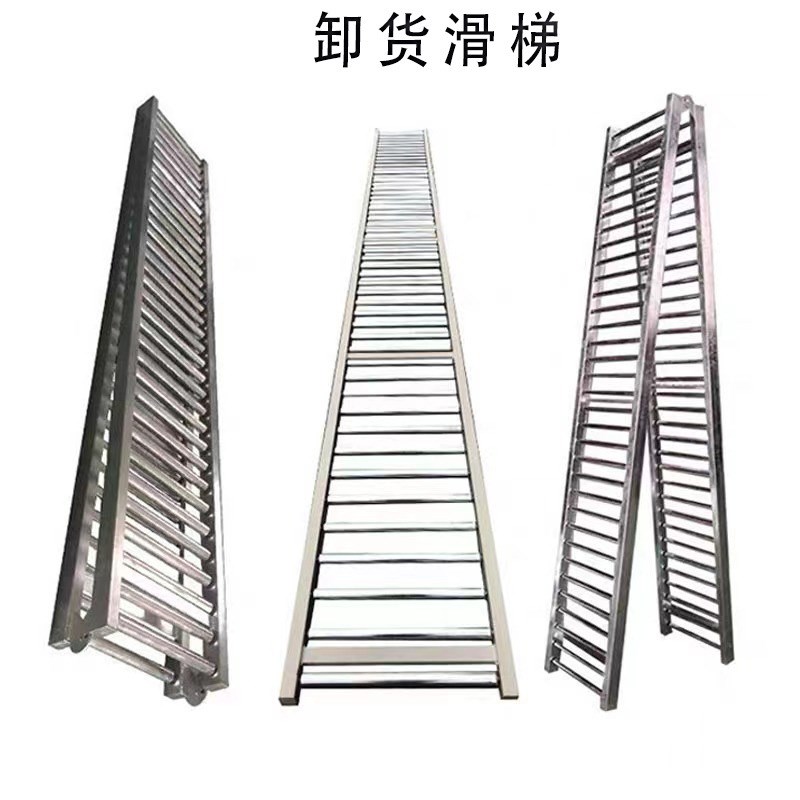 无动力滚筒输送机地滚线动力传送带流水线不锈钢辊轴输送卸货滑梯