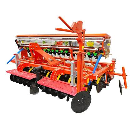 小麦圆盘播种施肥一体机单箱播种机可调四轮车诚招经销商