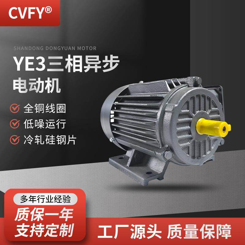 三相异步电动机YE3-132S/M1/M2-6极电机380V3/4/5.5W交流马达