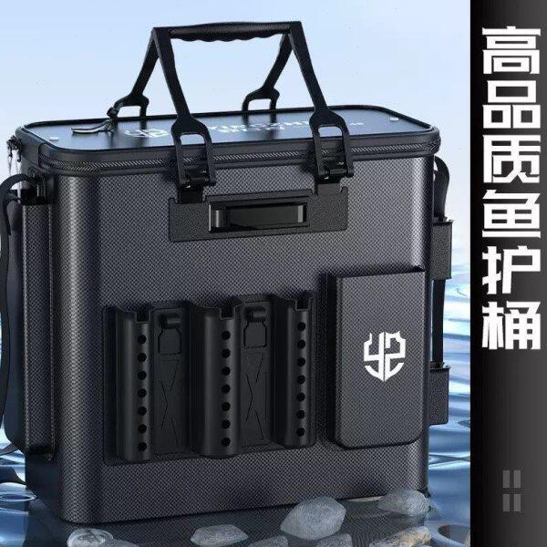 雷臣加厚立式鱼护桶路亚桶钓鱼活鱼桶水桶钓鱼箱装钓鱼桶图片
