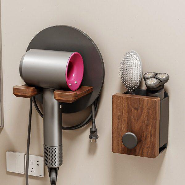 cmeo胡桃木卫生间浴室梳子置物架吹风机架化妆剃须收纳支架挂架,家庭/个人清洁工具,浴室角架/置物架,淘宝优惠券,粉丝福利购,淘宝优惠卷