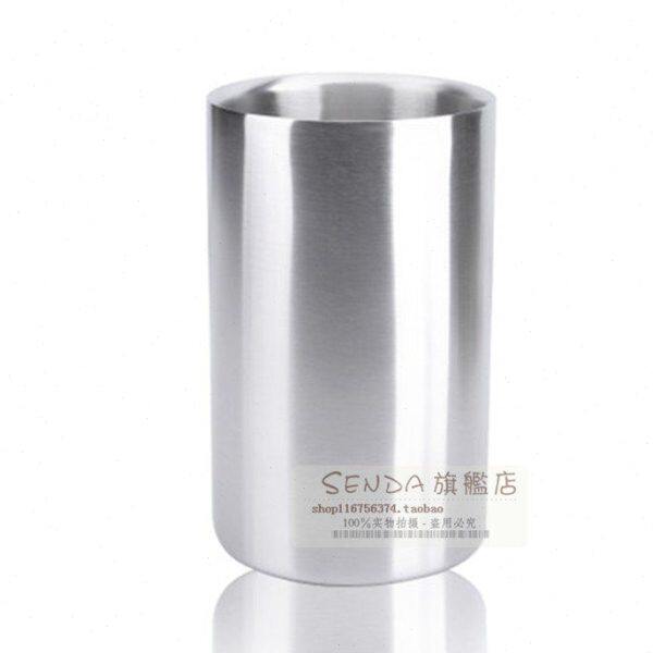 高档时尚双层优质304不锈钢直身冰桶酒桶保温桶加厚白葡萄酒冰桶