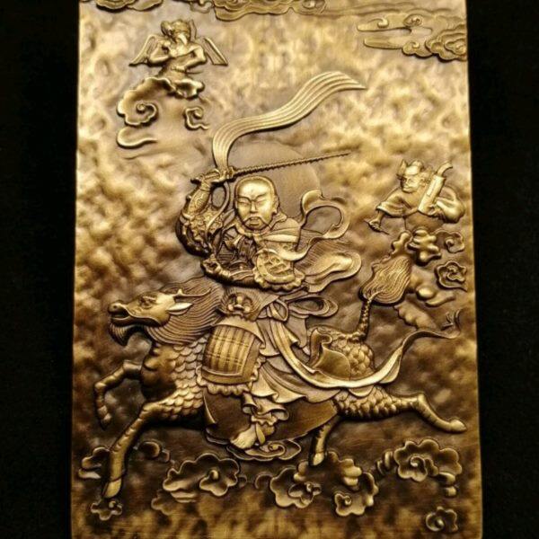 包邮思沛质感大方牌纯黄铜优质实心板材精雕刻复古摆挂件创意礼品