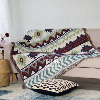 北欧波浪纹棉麻风123组合沙发垫罩巾防滑防尘加大盖布装饰编织毯,居家布艺,沙发垫,淘宝优惠券,粉丝福利购,淘宝优惠卷