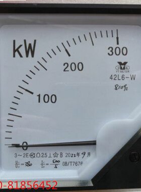 三相有功功率表42L6-300KW 500/5A 380V 42L6-W GB/T7676