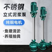 不锈钢泥浆泵立式 养殖场抽粪耐腐蚀三相380V抽泥沙鱼塘清淤