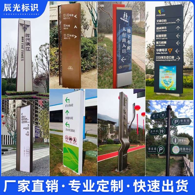 ll户外立式导向牌公园指示牌商场指引牌路牌广告牌精神堡垒