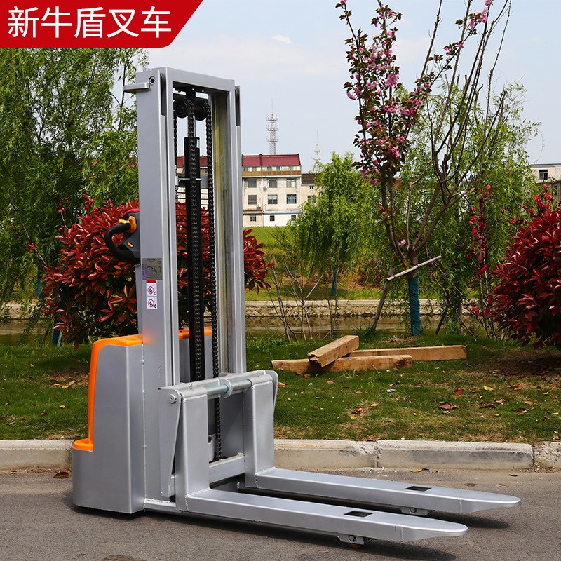 电动叉车1.5吨液压小型堆垛车托盘搬运升降车步行式全电动堆高车