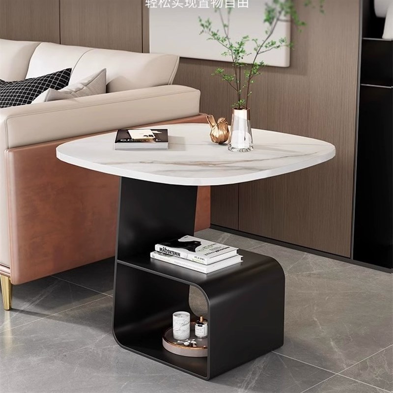 北欧网红沙发边几岩板角几多层床头客厅边柜家用小户型小茶几方桌