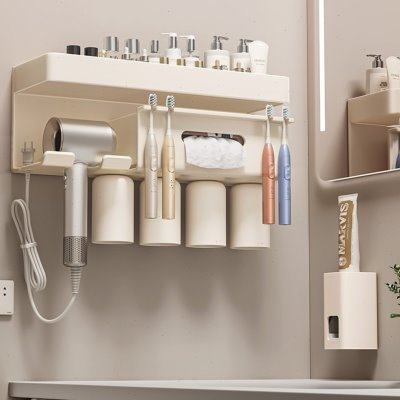 吹风机置物架免打孔壁挂卫生间电吹风挂架多功能吹风筒支架浴室架,家庭/个人清洁工具,吹风机置物架,淘宝优惠券,粉丝福利购,淘宝优惠卷