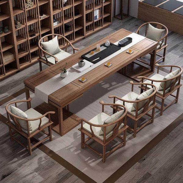 新中式公室茶室实木茶桌全套客厅家用禅意茶桌椅组合一体茶台,商业/办公家具,茶台/茶桌,淘宝优惠券,粉丝福利购,淘宝优惠卷