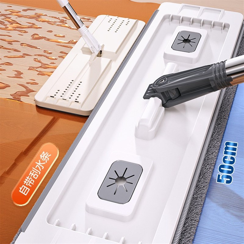 拖把家用一拖净2024新款平板免手洗拖布桶懒人墩布刮水拖地神器