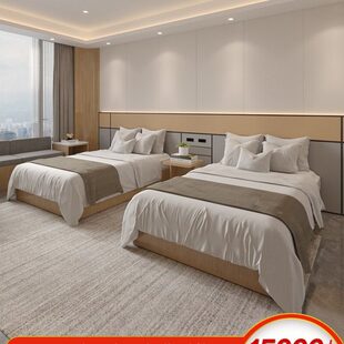 全季酒店家具标间全套民宿公寓宾馆专用床酒店宾馆客房家具床定制