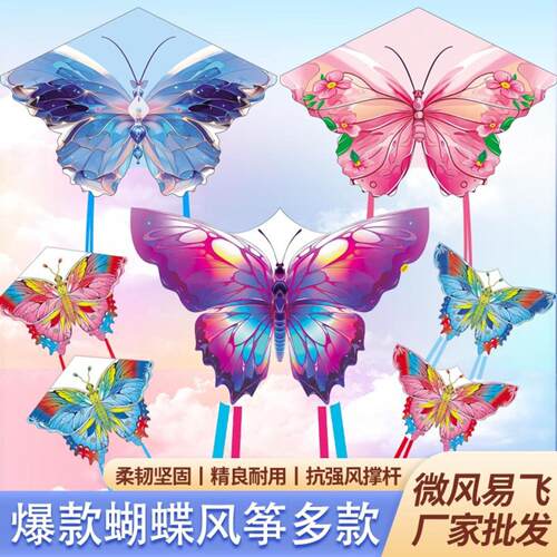 儿童卡通长尾蝴蝶风筝情侣款舞蹈
