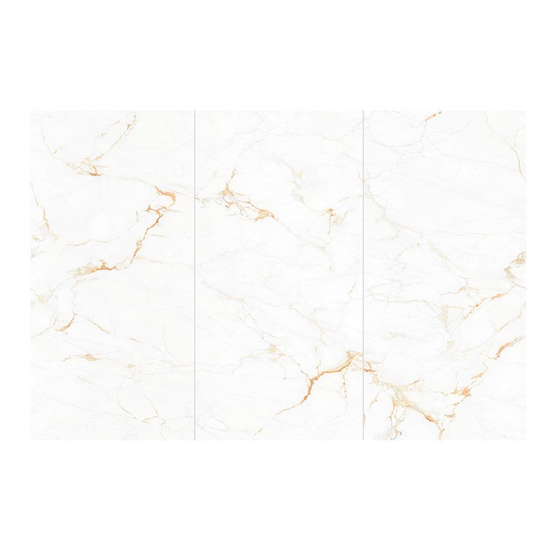 子母款墙地面岩板电视背景墙浴室台面大堂别墅意大利金花白大理石