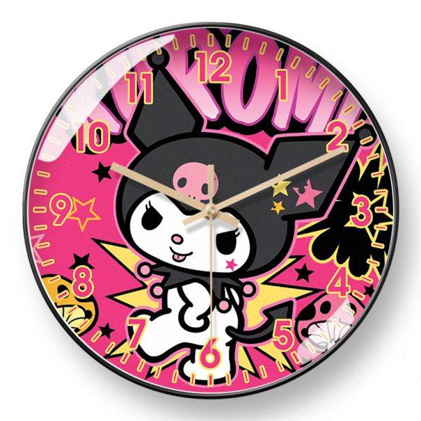 库洛米挂钟可爱卡通儿童房时钟卧室学生书房石英钟太阳机芯挂墙画