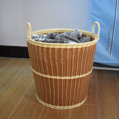 浴室加厚加大塑料藤编脏衣收纳篮　垃圾篓　PP藤洗衣储物框　桶,收纳整理,脏衣篮,淘宝优惠券,粉丝福利购,淘宝优惠卷