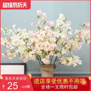 狗新款木四照 山茱萸 白色野花 淡粉色小碎花绢花除甲醛净化空气