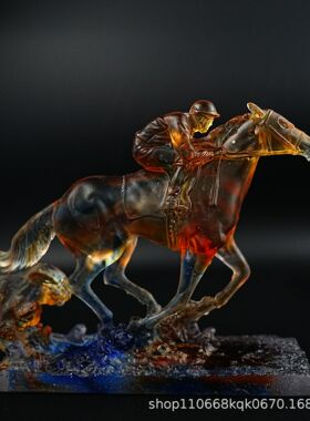 水晶工艺品骐骥勇将家居装桌面马工艺品新款马到成功
