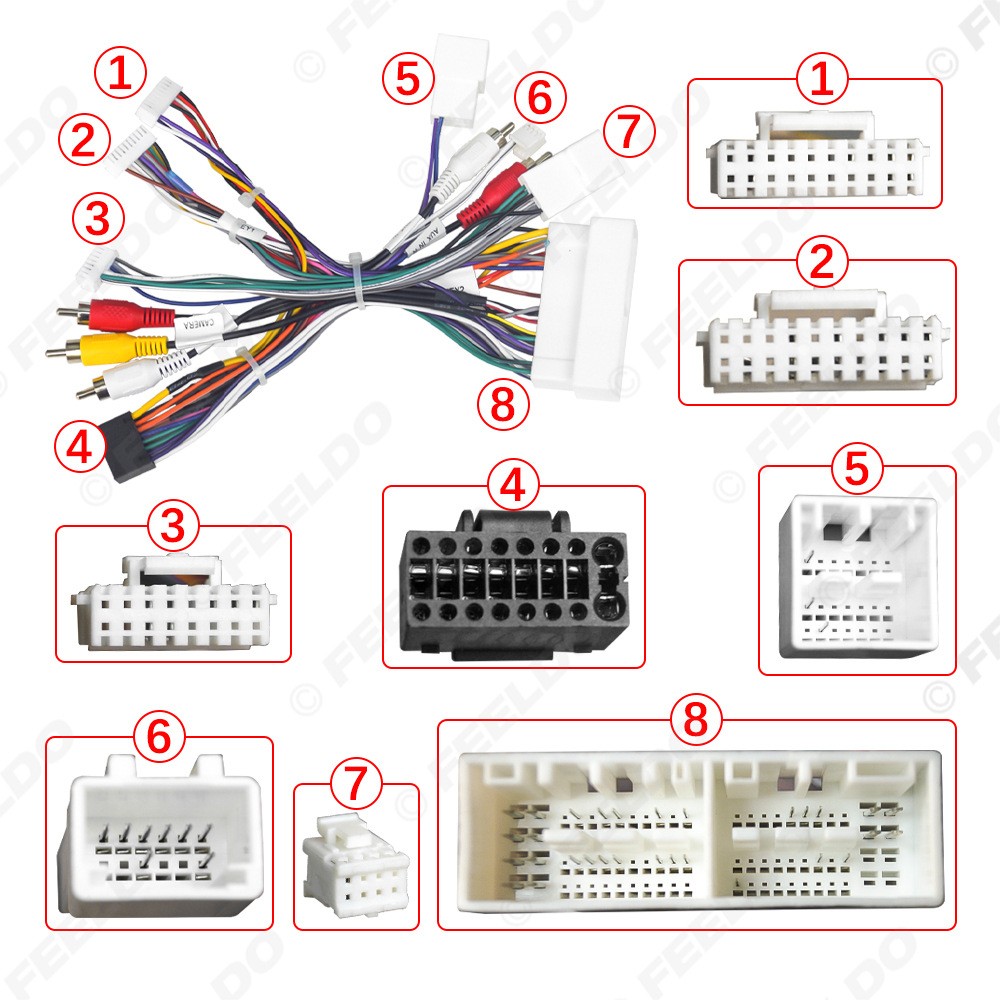 适用现代名图/领动/起亚KX7/索兰托/KX5/K3改装导航电源线16P尾线