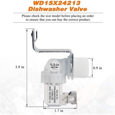 WD15X24213 WD15X22999 WD15X26140适用GE洗碗机进水阀 DC13.5V