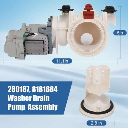 280187 8181684洗衣机排水泵适用惠而浦Duet Epic洗衣机120v