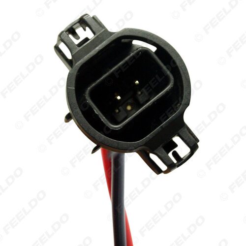 汽车雾灯灯座 H16/5202/2504/PSX24W LED灯底座转接头带线公头