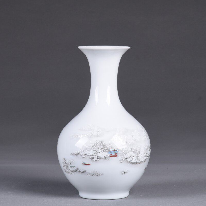 花瓶景德镇陶瓷器仿古粉彩创意瓷瓶中式家居装饰品客厅装饰柜摆件