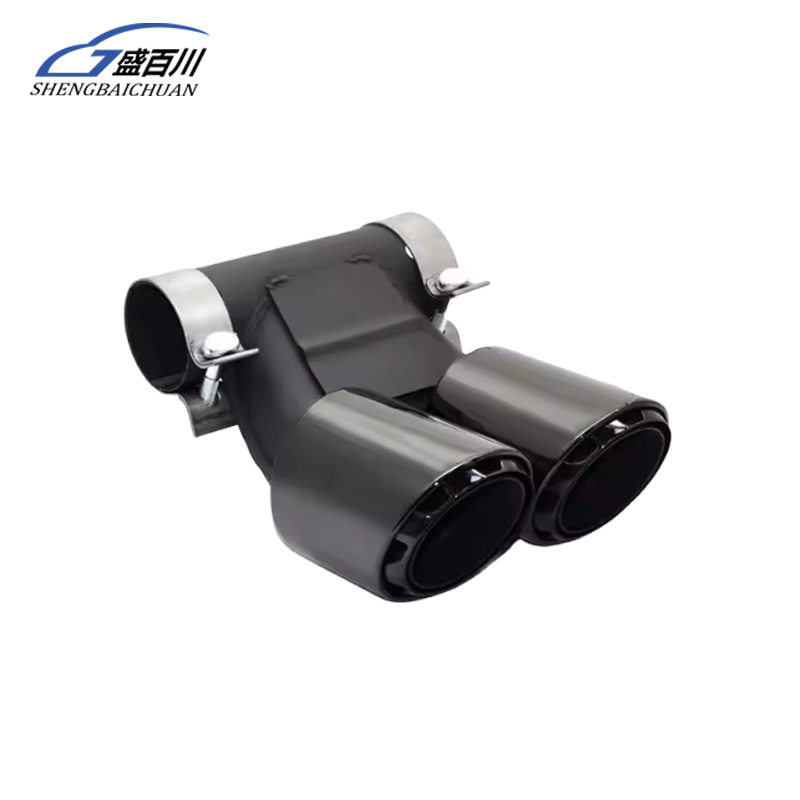适用于保时捷718卡曼boxster博克斯特cayman981亮黑双出三层尾喉