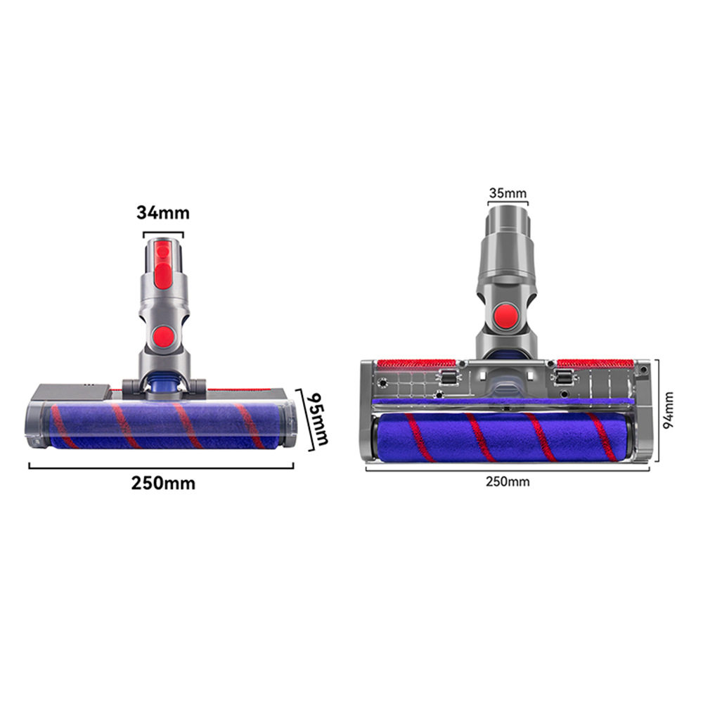 万创适配戴森V7V8V10V11V15V12slim/V10slim吸尘器绿光小单排地刷