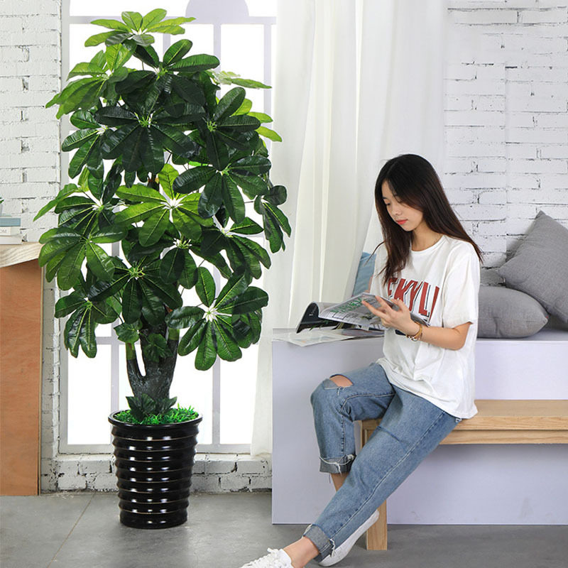 仿真发财树大型落地绿植盆栽客厅办公室装饰植物假盆景摆件