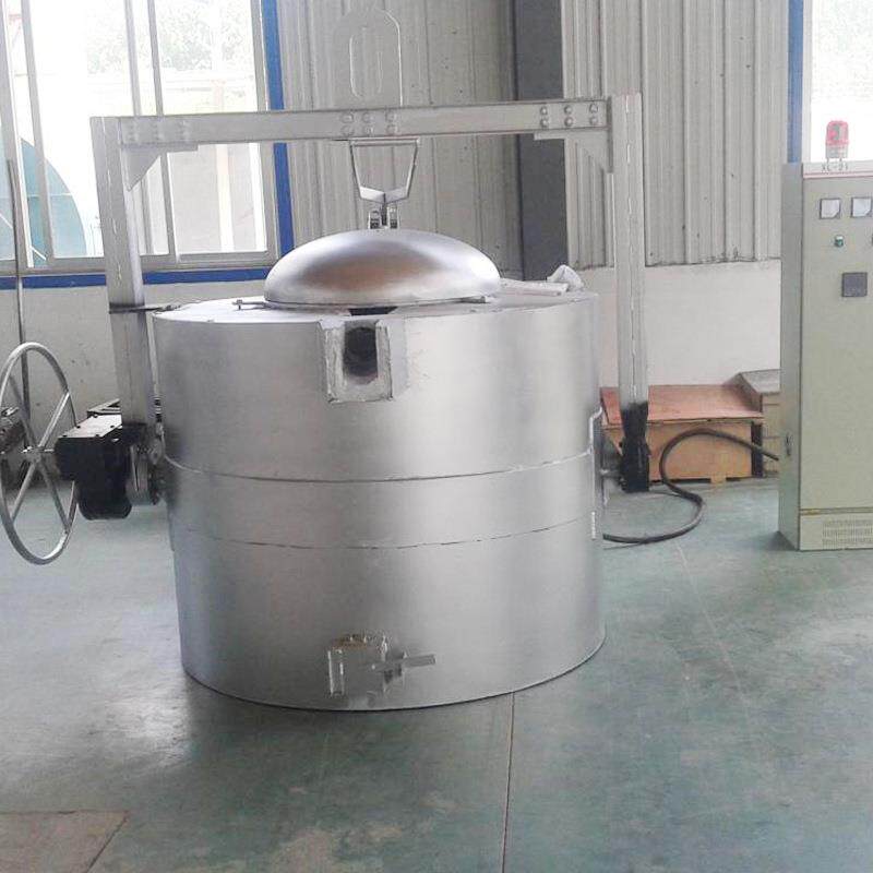 定制200KG倾斜式坩埚熔铝炉结构合理操作简倾斜式熔铝炉