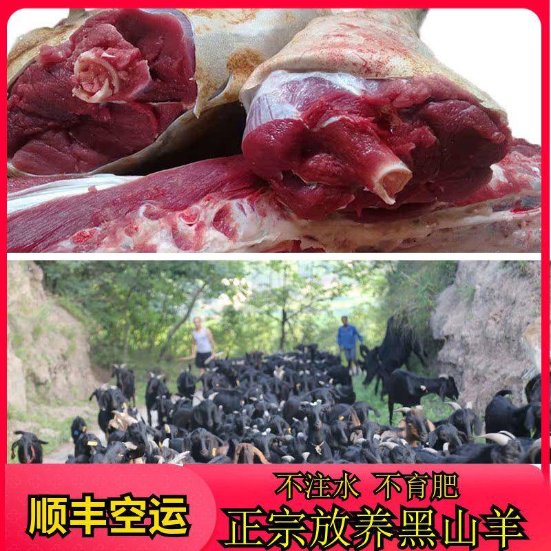 农家散养黑山羊肉新鲜带皮生羊肉前腿带排羊后腿羊腩羊排顺丰空运