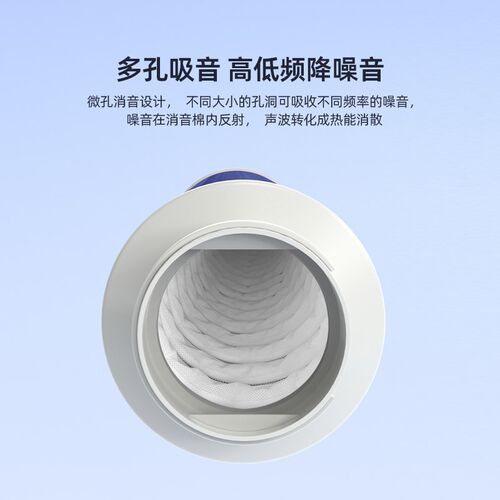 新风消音管风管TPV软音中段消音消软器通用管道风机消音降噪管管