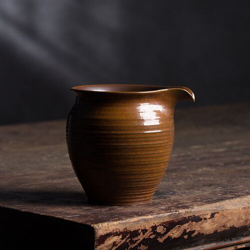 茶烧公道杯陶瓷纯手工茶泉窑分茶器配件功夫龙具大号柴海