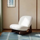 中古风实木懒人摇摇椅客厅阳台卧室民宿单人沙发设计师个性 休闲椅