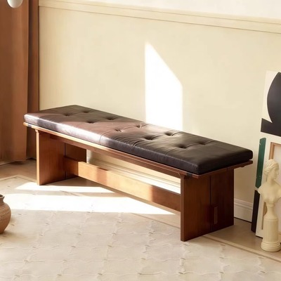 现代简约卧室床尾凳网红长条凳客厅入户沙发凳简约轻木换鞋长凳