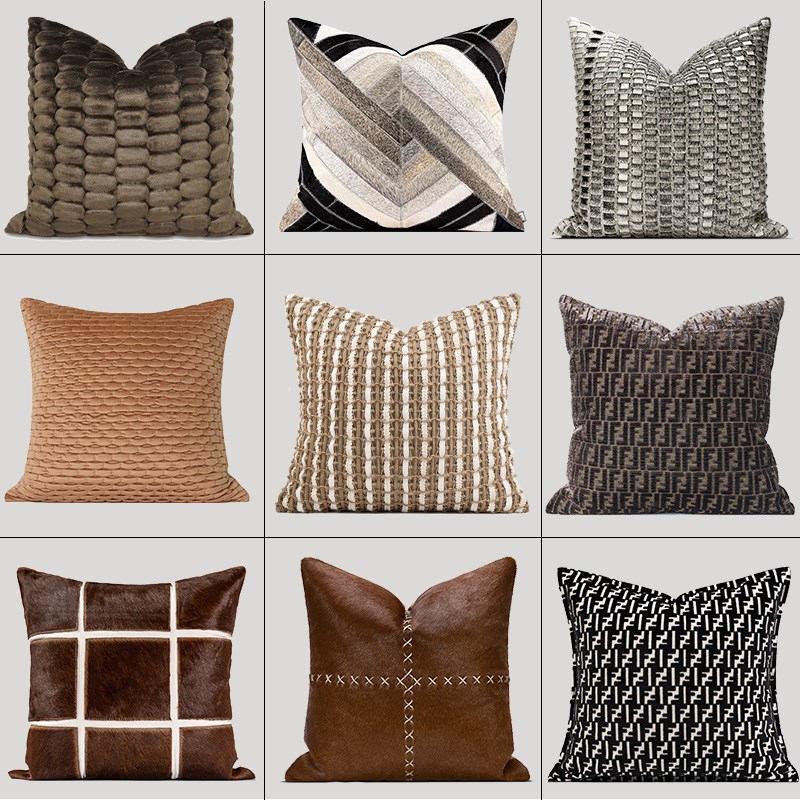 样板间售楼部民宿家居展厅别墅简约风H客厅沙发抱枕套靠枕含芯包