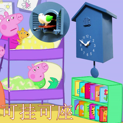 欧式创意布谷鸟咕咕石客厅壁饰挂钟装挂报时挂钟静音钟英钟座钟