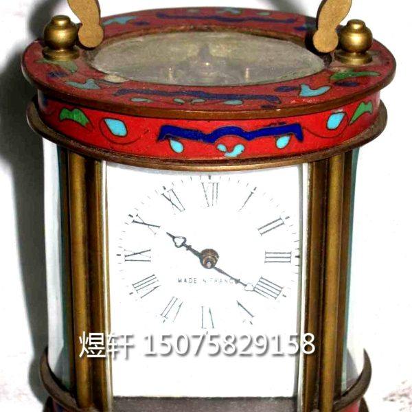小椭圆皮套艺术古董钟表|西洋机械座钟|老式仿古董钟|钟表配件
