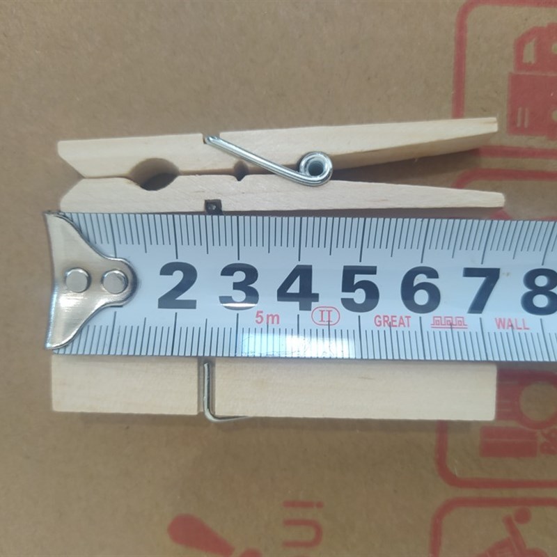 包邮大号紧强力夹凉衣晒照片夹酒店传菜夹原木头木夹子1.5粗弹簧
