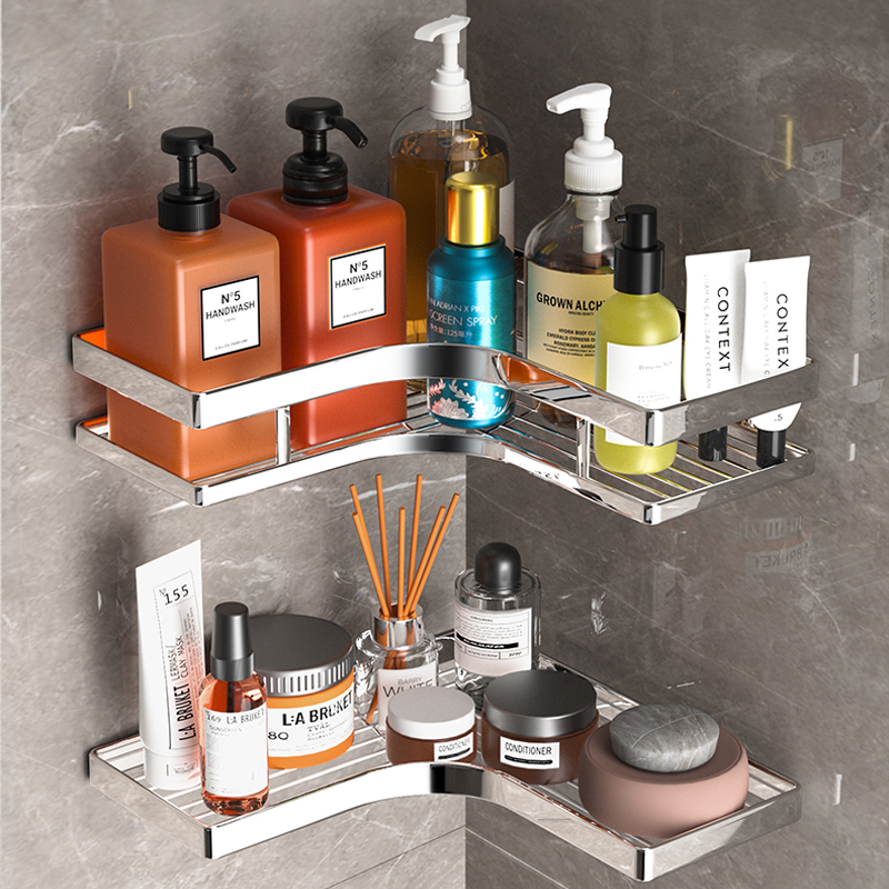 卫生间三角置物架免打孔浴室壁挂式厕所J洗手间洗漱台墙上收纳挂